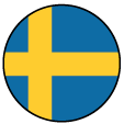 Sweden Round Flag Icon